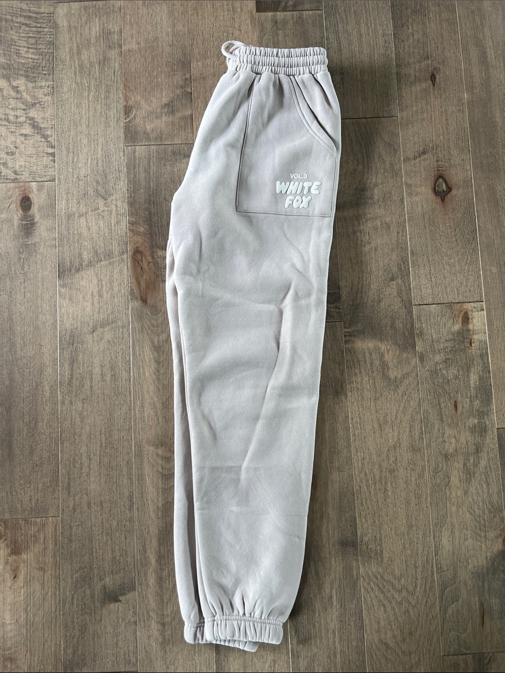White Fox Boutique Cream Fleece Joggers